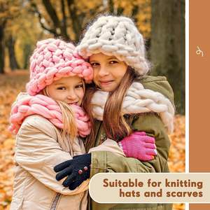 6 pièces grandes aiguilles à tricoter droites en bois Jumbo 3 tailles aiguilles à tricoter Extra Large pour gros fil débutant bricolage tissu - Product Image 5