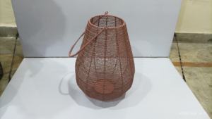 Brown Powder Wire Metal Wax Candle Holders Tealight Light <b>Lantern</b> <b>Large</b> for Christmas Home Decoration Handmade - Product Image 5