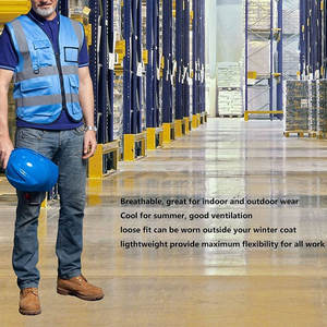 Chaleco de seguridad resistente con múltiples bolsillos de almacenamiento y color brillante para máxima seguridad en el lugar de trabajo Chaleco de seguridad de tela de malla - Product Image 4