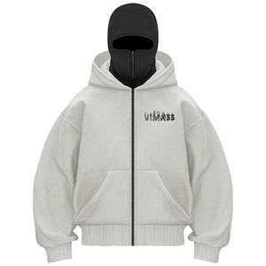 เสื้อฮู้ดซิปใส่หน้ากากแบบมีซิปเสื้อฮู้ดแบบมีซิปขนาดใหญ่พิเศษเสื้อฮู้ดแบบมีซิปออกแบบได้ตามต้องการ - Product Image 3