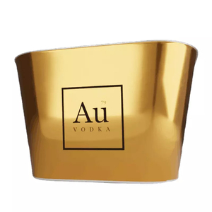 Cubos de hielo dorados de 10l para champán, bañeras de bebida, cubo de hielo ovalado de Metal, venta directa de fábrica - Product Image 1