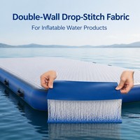 Tissu PVC à double paroi avec technologie Drop-Stitch pour jouets aquatiques gonflables, pontons flottants et tapis de gym