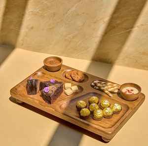 100%Premium quality <b>wooden</b> oban <b>serving</b> <b>platter</b> with bowl - Product Image 6