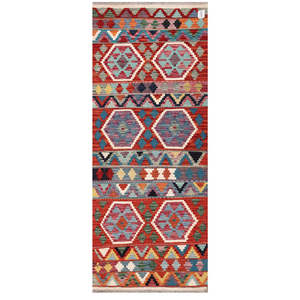 Tapis Kilim d'Afghanistan Maimana 209 x 83 cm, ensemble de tapis traditionnels afghans - Product Image 1