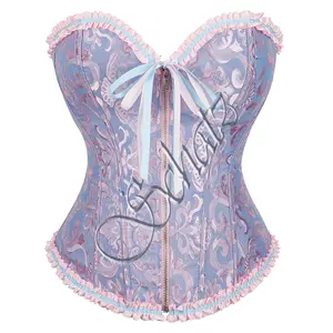 Wholesale Gothic Corset Women Sexy Jacquard Underbust Corset Waist Trainer Bridal Bustier Shaper Full Waist Shaper Plus Size Top