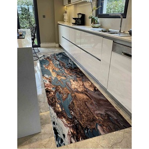 Tapis imprimé à l'encre alcoolisée scintillante - Tapis de couloir de luxe en chenille, avec poils doux - Product Image 1
