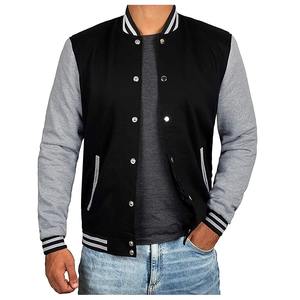 Chaqueta de Béisbol Casual de Moda para Hombre, Estilo Urbano, Ropa Deportiva con Mangas Largas, Diseño en Blanco, Venta al Por Mayor de Fábrica - Product Image 3