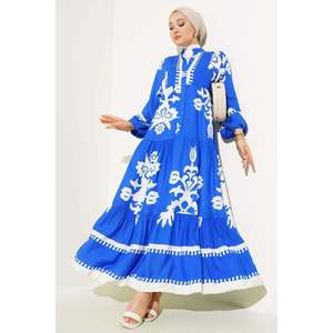 Robe à la cheville élastique à motifs ethniques Saxe - Product Image 4