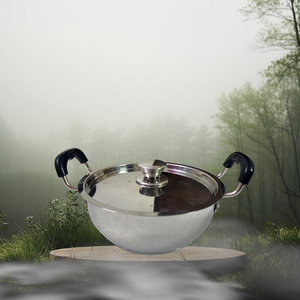 Olla de cocina con fondo de sándwich de acero inoxidable VKL de 22 cm con tapa de acero inoxidable, utensilios de cocina para sopa y stock amigables con la inducción - Product Image 2