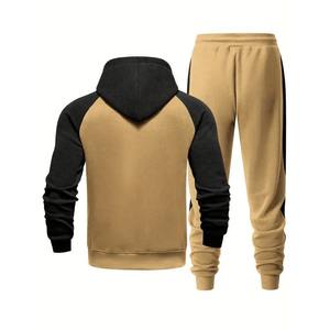 Conjunto Deportivo de Algodón con Parches Personalizados para Hombre, Chaqueta con Capucha y Logotipo Bordado, Pantalones Deportivos, Conjunto de 2 Piezas, Ropa Deportiva Urbana - Product Image 3