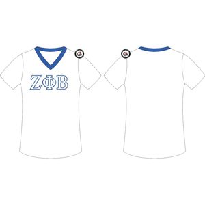 Zeta Phi Beta hermandad y fraternidad Mujeres de moda Pantalones cortos Camiseta de manga para venta en línea Camiseta de mujer - Product Image 4