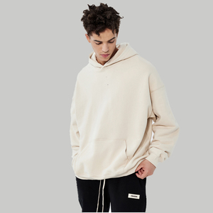 High Quality Winter Oversized Zipper-Up <b>Hoodies</b> for Men Custom Logo Print Digital Plain Dyed Cotton Drop-Shoulder Design - Product Image 2