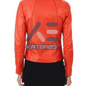 Veste en cuir véritable Freshlook pour femme, coupe contemporaine, légère, design chaud, haute qualité, vêtement d'extérieur tendance - Product Image 3