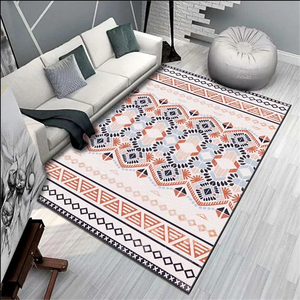 Alfombra Moderna de Felpa con Diseño Artístico de Cristal, Base Antideslizante con Puntos, para Estudio de Yoga, Ejercicio, con Estampado Geométrico para Pasillo - Product Image 5