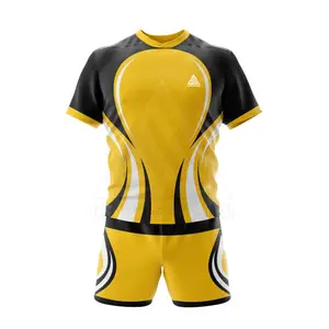 100% Polyester Respirant Rugby Uniforme Équipe Porter Hommes Rugby Uniforme OEM Service Conception Rugby Uniforme - Product Image 1