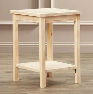 Beautiful Gray Solid Wood End <b>Table</b> Beside <b>Sofa</b> Decorative Vase <b>Table</b> for Home Furniture Living Room Bedroom Office Decoration - Product Image 4