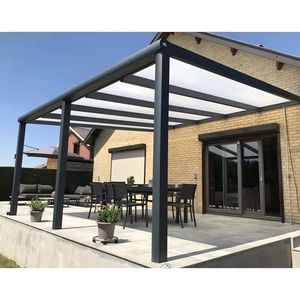 Auvent extérieur 4x4, auvent hollandais avec toit en polycarbonate ou en verre - Product Image 1