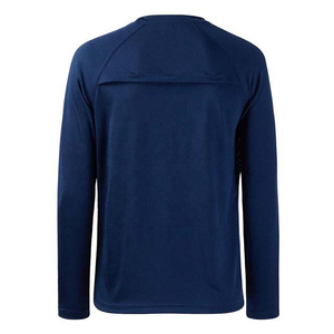Coton Polyester Bleu Marine Couleur UPF 50 + Protection Solaire Manches Longues O Cou Performance Vêtements Hommes Pêche Jersey Chemises - Product Image 3