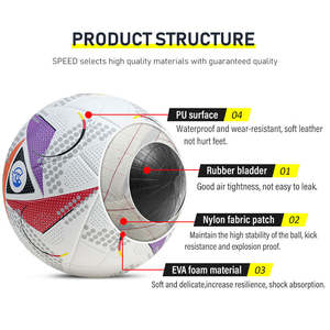 Balón de fútbol de alto rendimiento Tamaño 5 Nuevas competiciones Fútbol con entrega en 72 horas Hecho de proceso de unión térmica de cuero PU - Product Image 4
