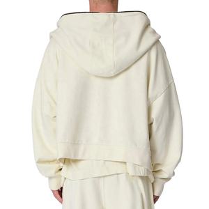 Sudadera con capucha y cremallera completa al por mayor, personalizable, de algodón French Terry de 400 g/m² de alto gramaje, estilo oversize y streetwear. - Product Image 4