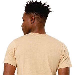 Camiseta de manga corta unisex Heather Sand Dune CVC-52% algodón peinado Airlume, 48% poliéster, 4,2 oz - Product Image 6