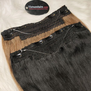 Vente chaude Haute Qualité Halo Extensions De Cheveux Vietnam 100% Cheveux Humains Bruts Pleine Cuticule Vague Curl Styles Remy Cheveux - Product Image 1