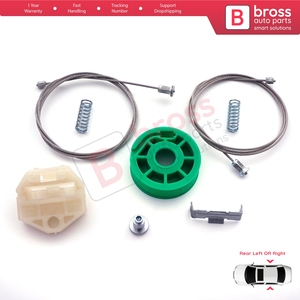 Kit de réparation de lève-vitre électrique BWR5383 arrière droit ou gauche pour Omega B V94 1994-2003 4/5 portes 90520249 90520250 - Product Image 2