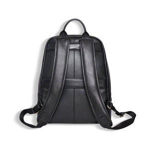 Mochila de cuero genuino personalizada, diseño minimalista con bolsillo frontal, bolsa de viaje y portátil de lujo - Product Image 4