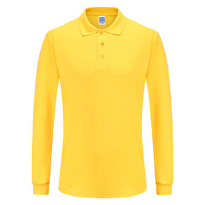 High Quality CVC 12 Colors Custom Printing Embroidery OEM logo <b>Long</b> <b>Sleeve</b> Plain Men Men's <b>Golf</b> Polo T-shirt for men - Product Image 2