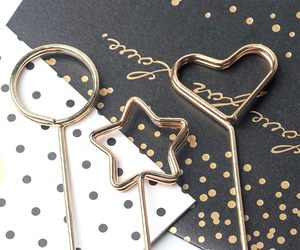 Clip de choix de fleurs pour arrangement floral Porte-carte-cadeau doré pour mariage et fête - Product Image 4