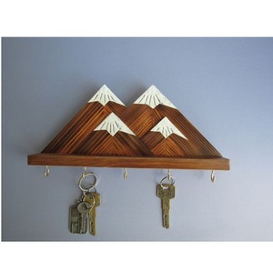 Porte-clés en bois vintage pour entrée murale porte-courrier et porte-clés avec étagère crochet pour porte-clé de maison murale - Product Image 6