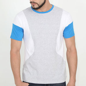 T-shirt 3 tons en coton à manches courtes pour hommes, entièrement uni, col en O, fabrication formelle, Offre Spéciale avec service OEM au Pakistan - Product Image 1
