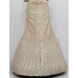 OEM Modern Worldwide Wholesale Heavy Soft <b>Net</b> Dupatta with Sequin Work Can Fitting <b>Net</b> Lehenga Choli for Summer Parties - Product Image 5
