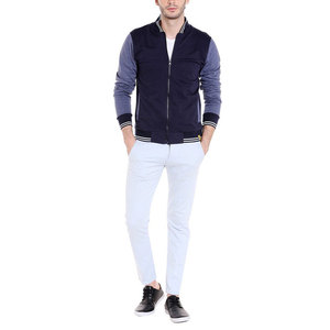 Vêtements pour hommes en gros, sur mesure, avec poche zippée imprimée, broderie courte, veste, manteau pour hommes - Product Image 5