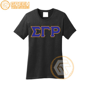 Camiseta de algodón de alta calidad Sigma Gamma Rho para mujer, ropa de hermandad personalizable, transpirable, Medio Verano, eventos griegos - Product Image 1