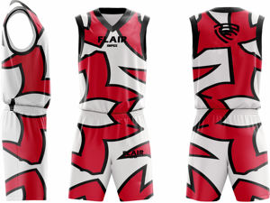 Ensemble de maillots de basket-ball unisexe de haute qualité, impression numérique personnalisable, respirant, séchage rapide, antibactérien, sport - Product Image 3