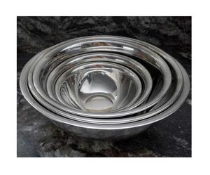 Bol de service profond en acier inoxydable avec surface propre et corps de qualité supérieure idéal pour une utilisation polyvalente dans les cuisines domestiques ou professionnelles - Product Image 3