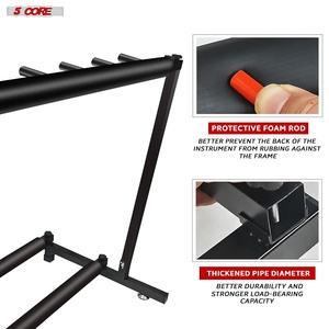 Support de sol pour 5 guitares, 7 emplacements réglables, pour guitares Flying V - Product Image 4