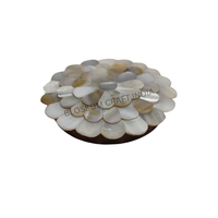 Miroir en nacre poli naturel fait à la main de forme ronde luxueuse utilise principalement le maquillage chez les femmes