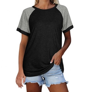 T-Shirt manches mi-longues col rond femme, multicolore, 100% Polyester/coton, mode de haute qualité, décontracté, impression personnalisée de Logo - Product Image 1