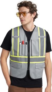 Chaleco de Seguridad de Alta Visibilidad para Hombre y Mujer con Bolsillos y Cremallera - Product Image 3