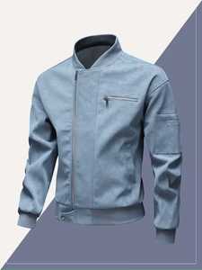 New High Quality <b>Sheep</b> <b>Skin</b> <b>Jacket</b> Men 2026 Fashion Stand Collar Front Logo Customizable Color Winter Windproof Waterproof All - Product Image 3
