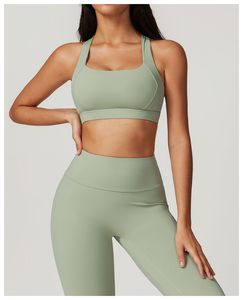 Camiseta sin mangas ajustada de estilo occidental para yoga, Sujetador deportivo transpirable y de diseño simple con soporte de alto impacto para correr al aire libre - Product Image 4