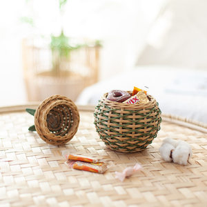 Cesta de almacenamiento de accesorios para habitación de bebé, cesta de mimbre natural, adorable, colorida, piña - Product Image 6