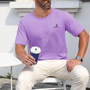 Camisetas en blanco de cuello redondo de secado rápido del fabricante de Pakistán para hombres Venta caliente Diseño de patrón sólido - Product Image 4