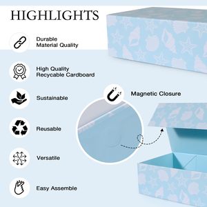 TH CBB-579 Customized Sea Star Shell Ocean Style Cardboard Magnetic Closure Gift Box Foldable Reusable Luxury Packaging - Product Image 4