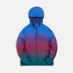 Customized Logo <b>Men's</b> Plus Size Windbreaker <b>Zip</b> up <b>Shorts</b> Set Lightweight Printed Polyester Tracksuit <b>with</b> Hooded Collar - Product Image 3