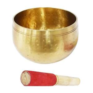 Bol chantant en laiton avec maillet en bois pour la pratique de la pleine conscience Chakra équilibrant le yoga et l'utilisation spirituelle - Product Image 4