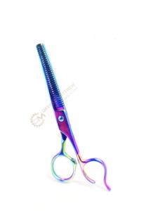 Tijeras profesionales de acero inoxidable japonesas de 6 pulgadas para peluquería, mango de arcoíris personalizado, tijeras de belleza de goma recta afiladas - Product Image 2