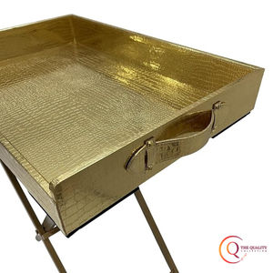 Stock Available Modern Folding Bar Carts Rolling Gold Gives Luxury Look at Hotel Home and Restaurant - Product Image 5
